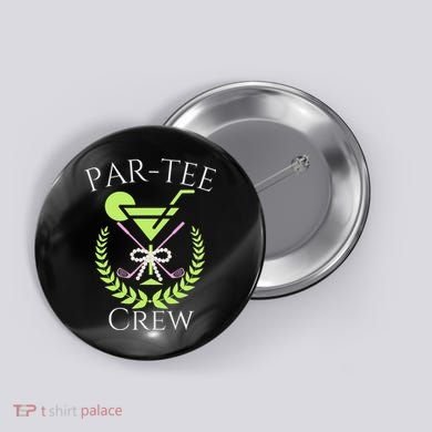 Par Crew Martini Cocktails Golf Drinking Matching Button