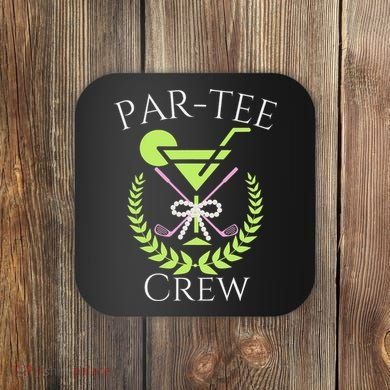 Par Crew Martini Cocktails Golf Drinking Matching Coaster