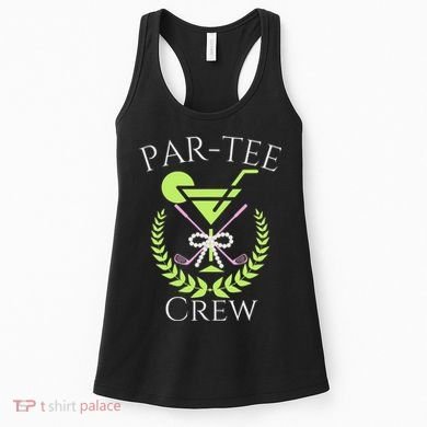 Par Crew Martini Cocktails Golf Drinking Matching Women's Tank Top