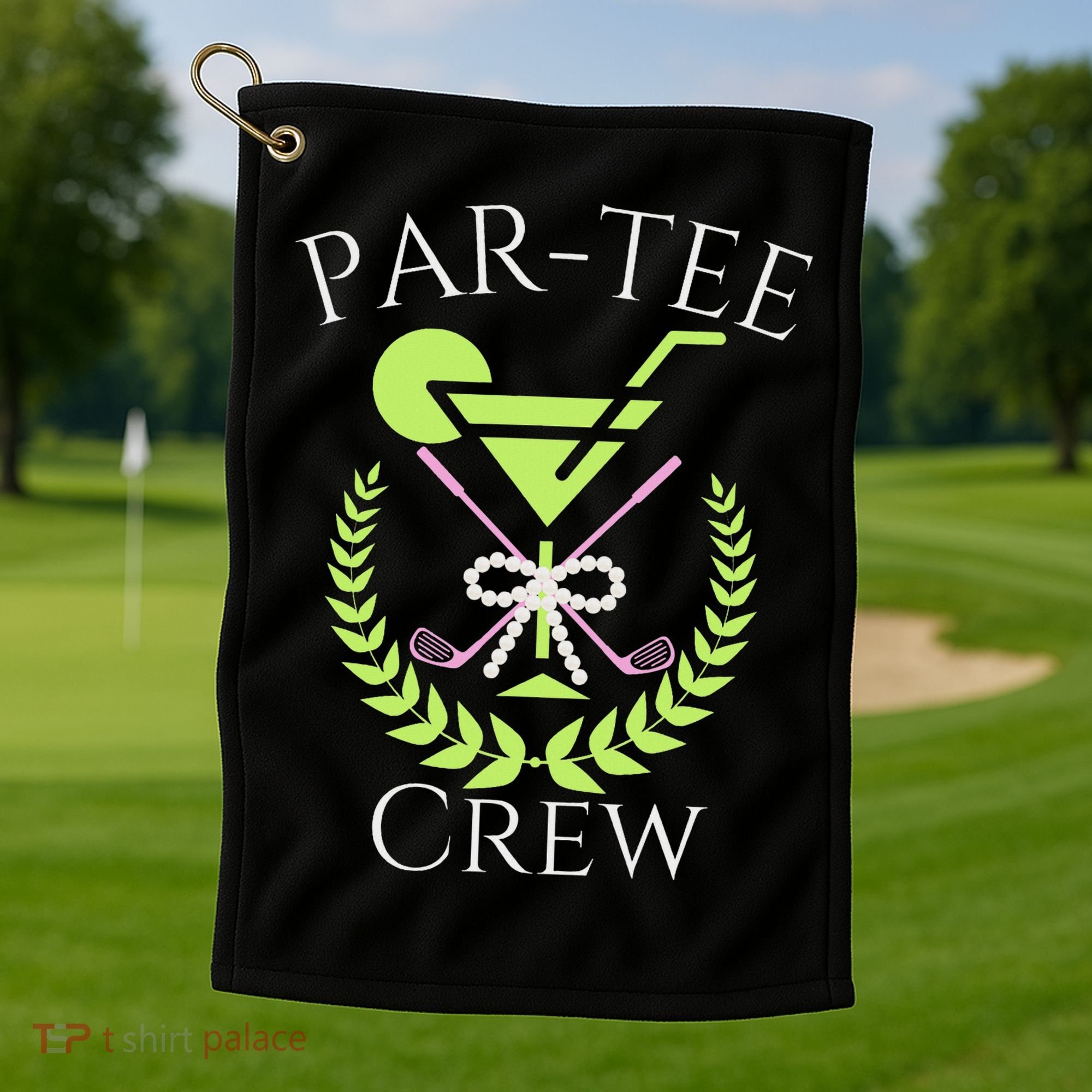 Par Crew Martini Cocktails Golf Drinking Matching Golf Towel