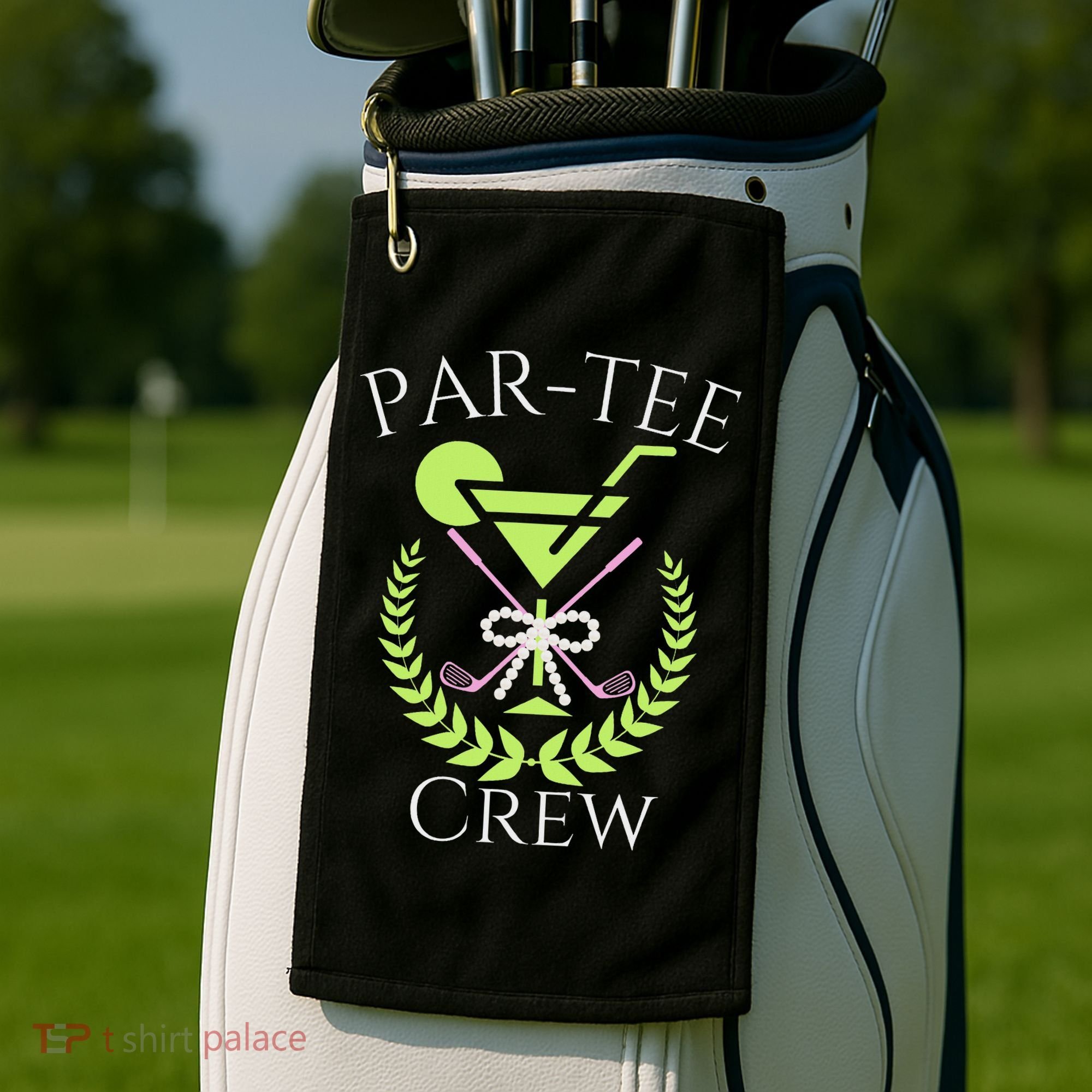 Par Crew Martini Cocktails Golf Drinking Matching Golf Towel