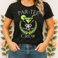 Par Crew Martini Cocktails Golf Drinking Matching Women's T-Shirt thumb 2