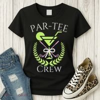 Par Crew Martini Cocktails Golf Drinking Matching Women's T-Shirt thumb 3