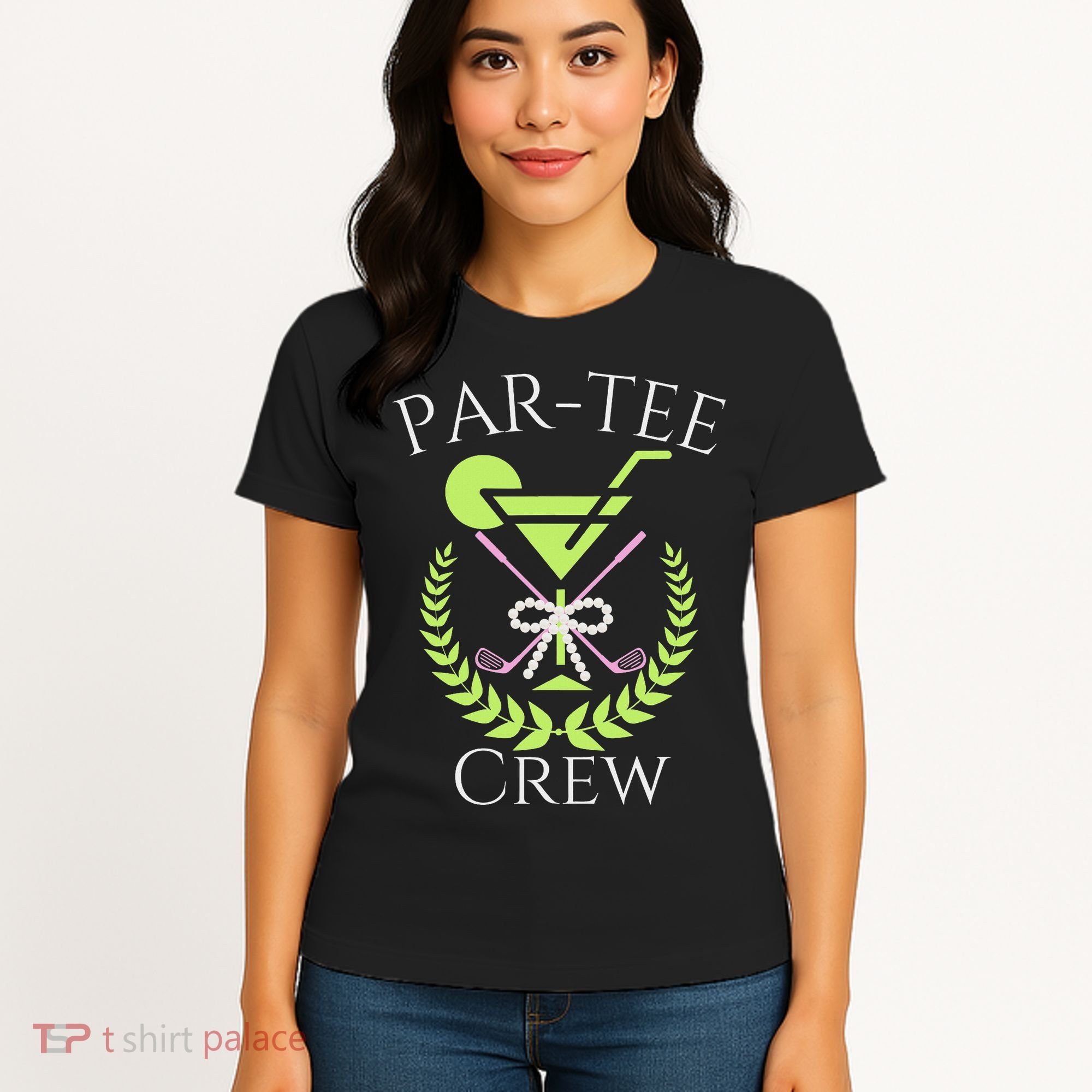 Par Crew Martini Cocktails Golf Drinking Matching Women's T-Shirt