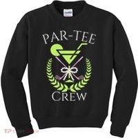 Par Crew Martini Cocktails Golf Drinking Matching Kids Sweatshirt thumb 0