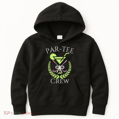 Par Crew Martini Cocktails Golf Drinking Matching Kids Hoodie