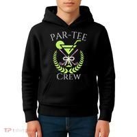 Par Crew Martini Cocktails Golf Drinking Matching Kids Hoodie thumb 4