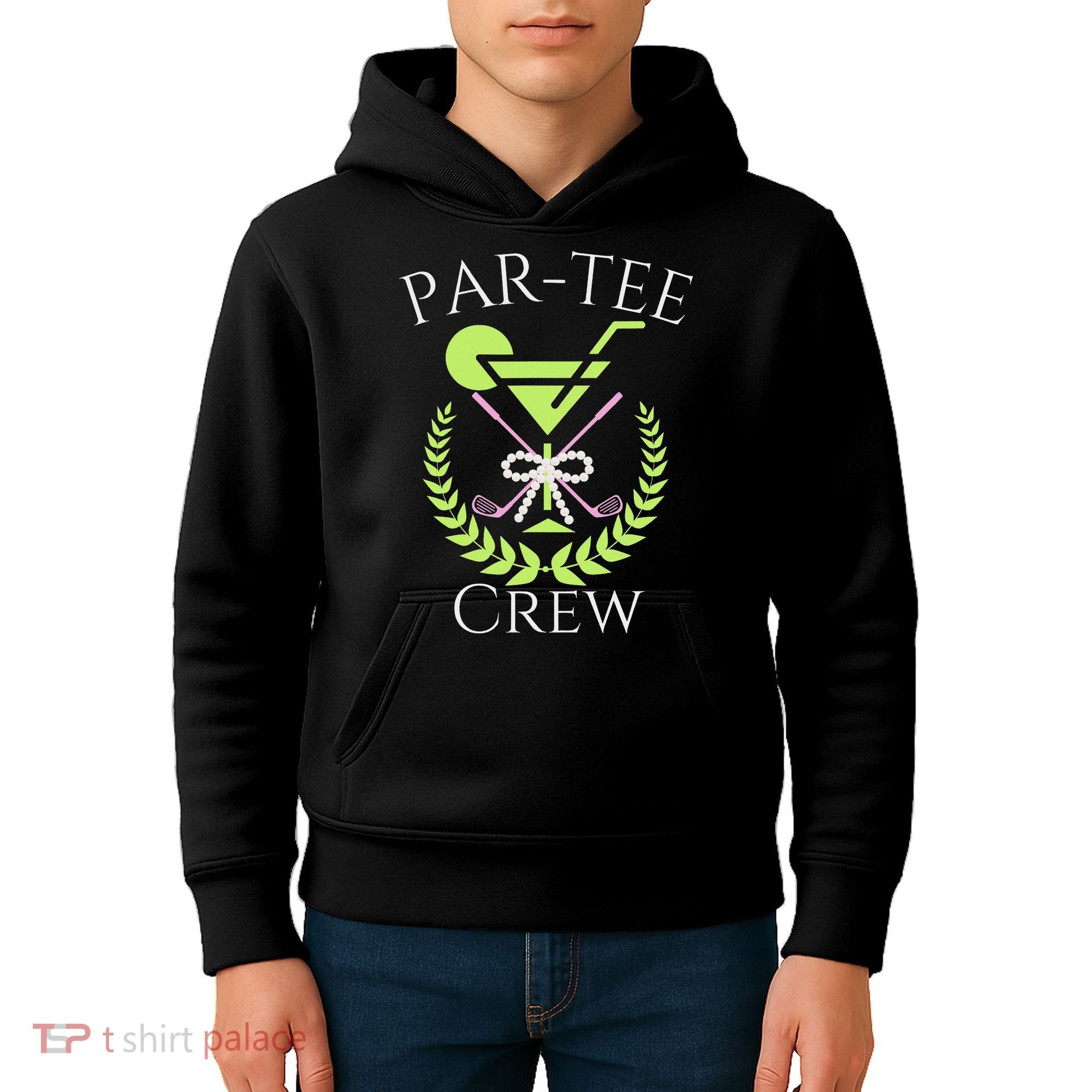 Par Crew Martini Cocktails Golf Drinking Matching Kids Hoodie
