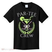 Par Crew Martini Cocktails Golf Drinking Matching Kids T-Shirt thumb 0