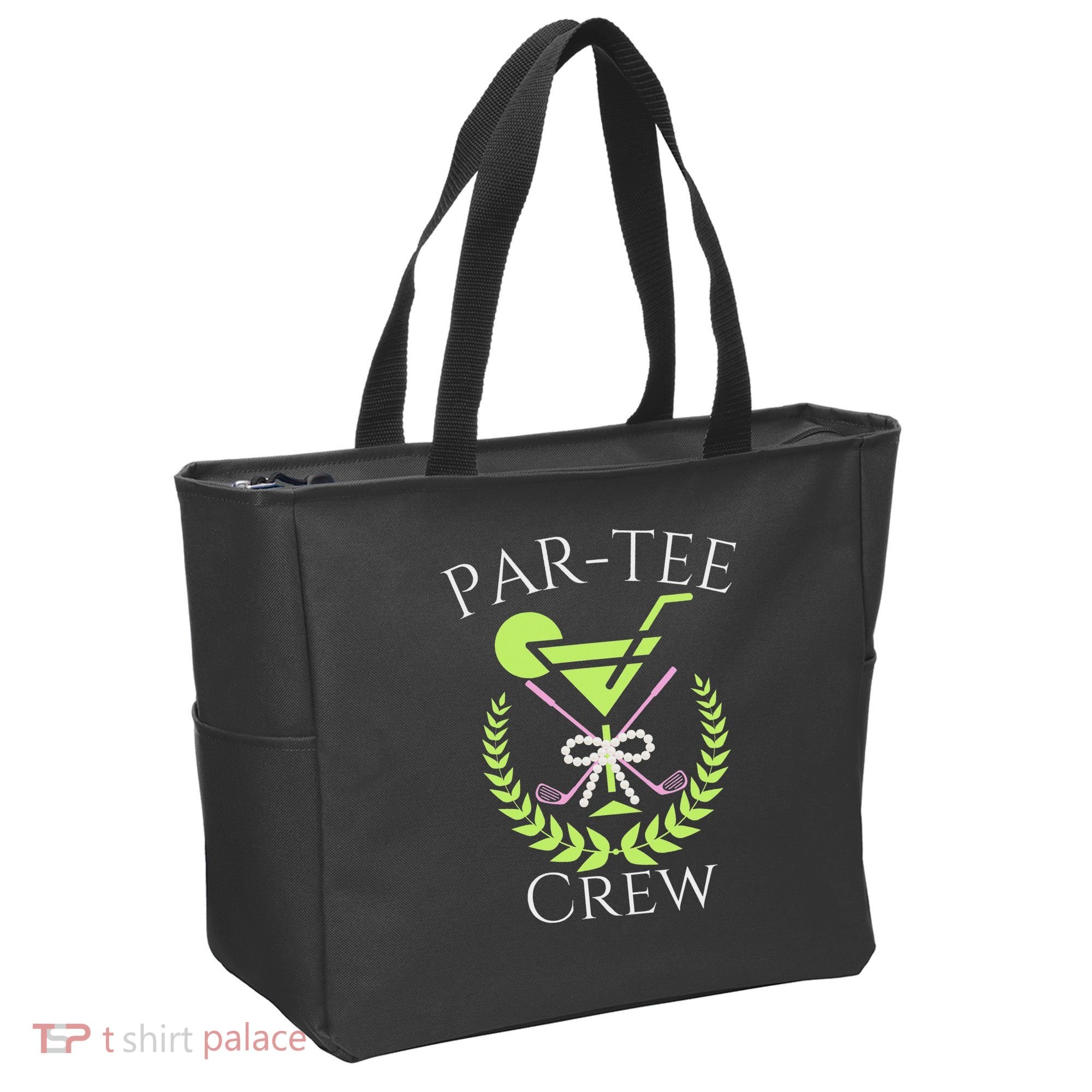 Par Crew Martini Cocktails Golf Drinking Matching Tote Bag