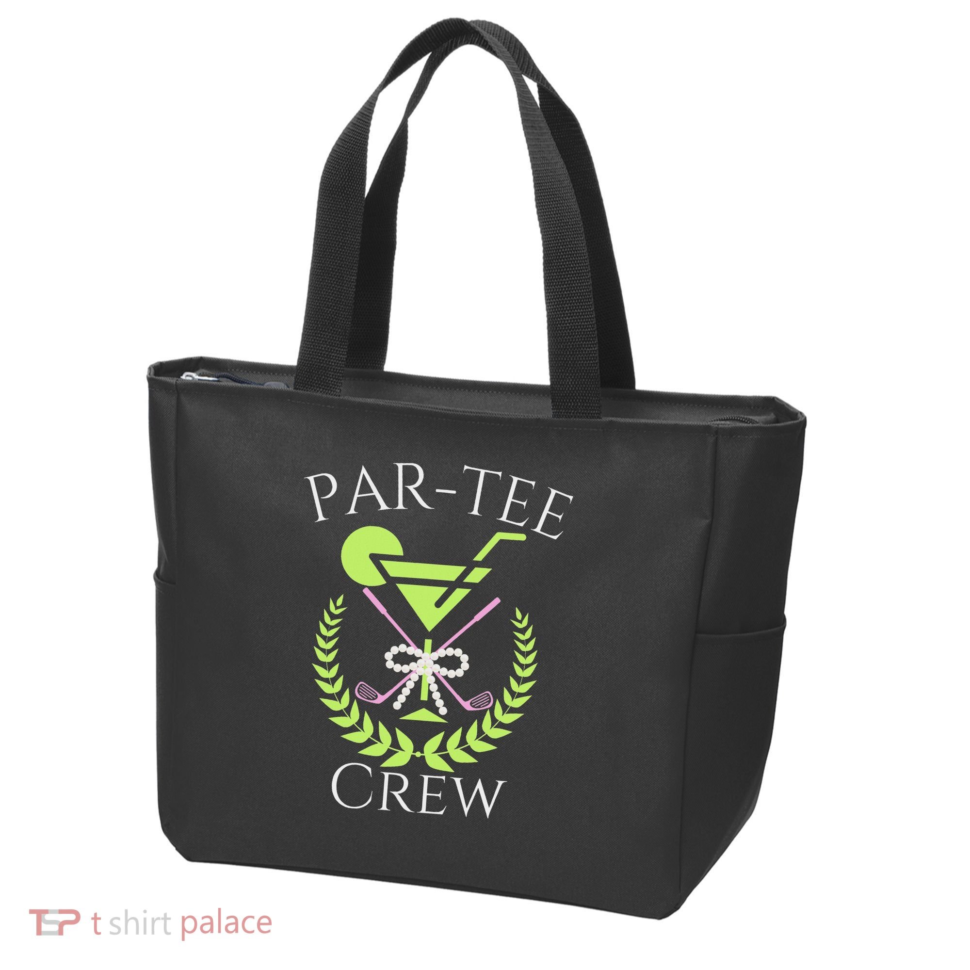 Par Crew Martini Cocktails Golf Drinking Matching Tote Bag