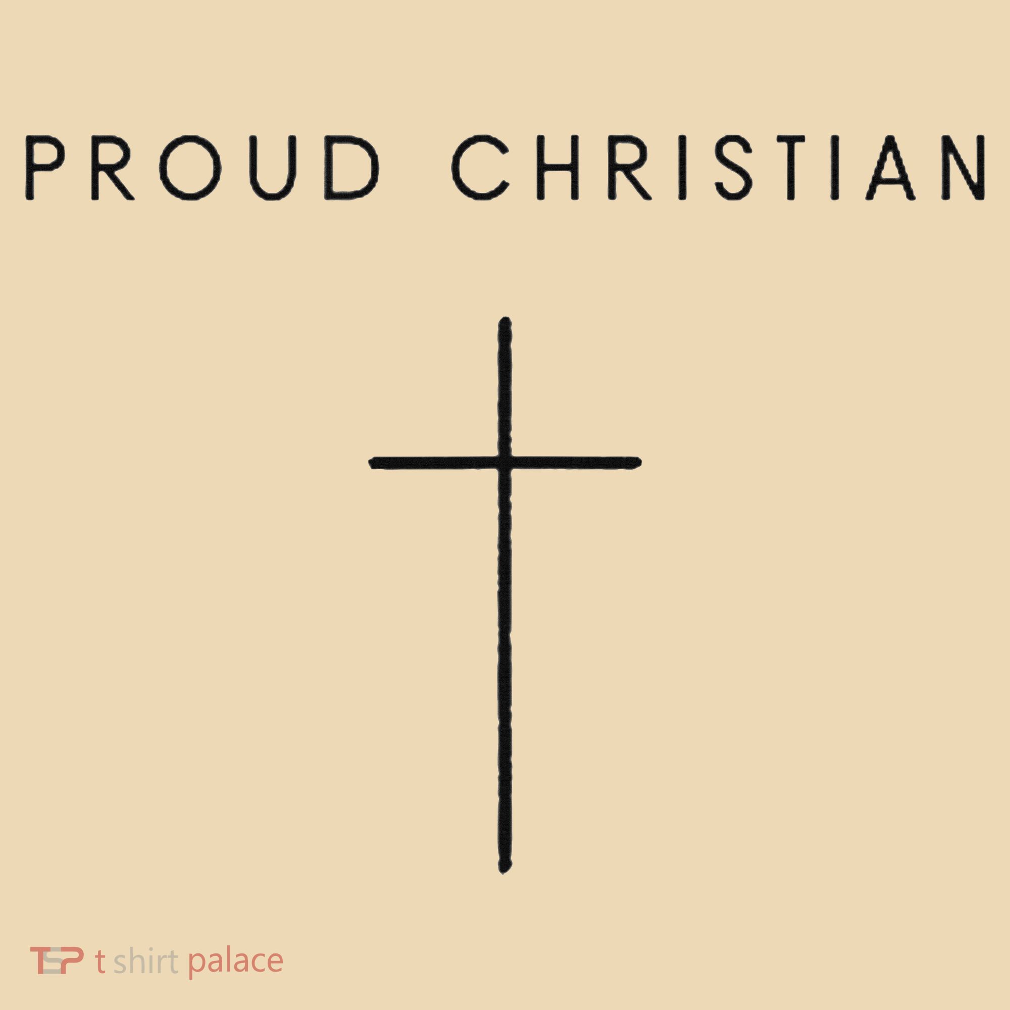 Proud Christian Minimalist Cross Christian Religious Jesus  Tote Bag