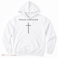 Proud Christian Minimalist Cross Christian Religious Jesus  Hoodie thumb 0