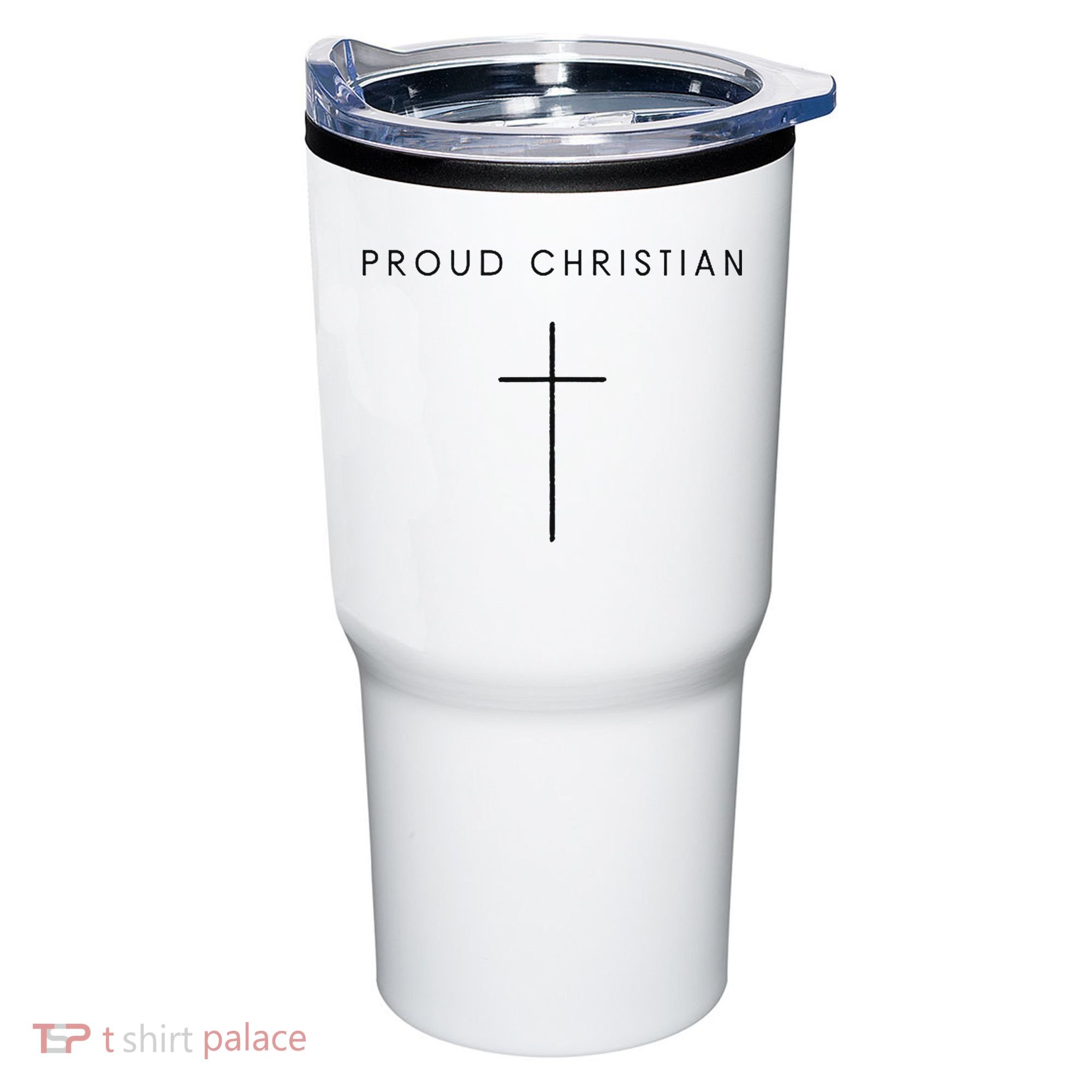 Proud Christian Minimalist Cross Christian Religious Jesus  Tumbler