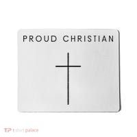 Proud Christian Minimalist Cross Christian Religious Jesus  Mousepad thumb 0