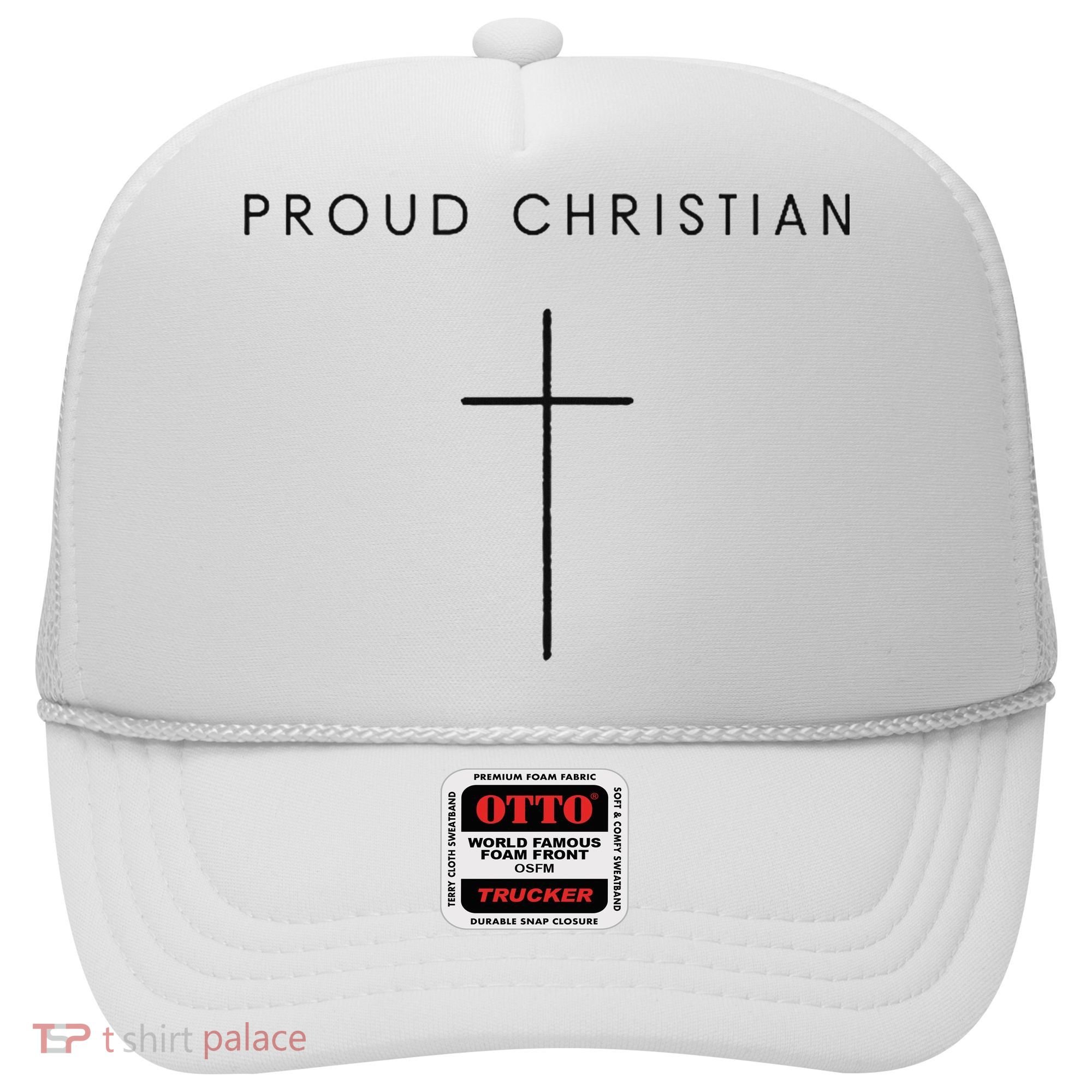 Proud Christian Minimalist Cross Christian Religious Jesus  Hat