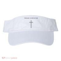 Proud Christian Minimalist Cross Christian Religious Jesus  Visor thumb 0