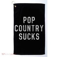 Pop Country Music Sucks Cute Gift Golf Towel thumb 0
