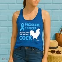 Prostate Cancer Messed With The Wrong Cock Cancer Awareness Gift Women's Tank Top thumb 2