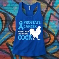 Prostate Cancer Messed With The Wrong Cock Cancer Awareness Gift Women's Tank Top thumb 3