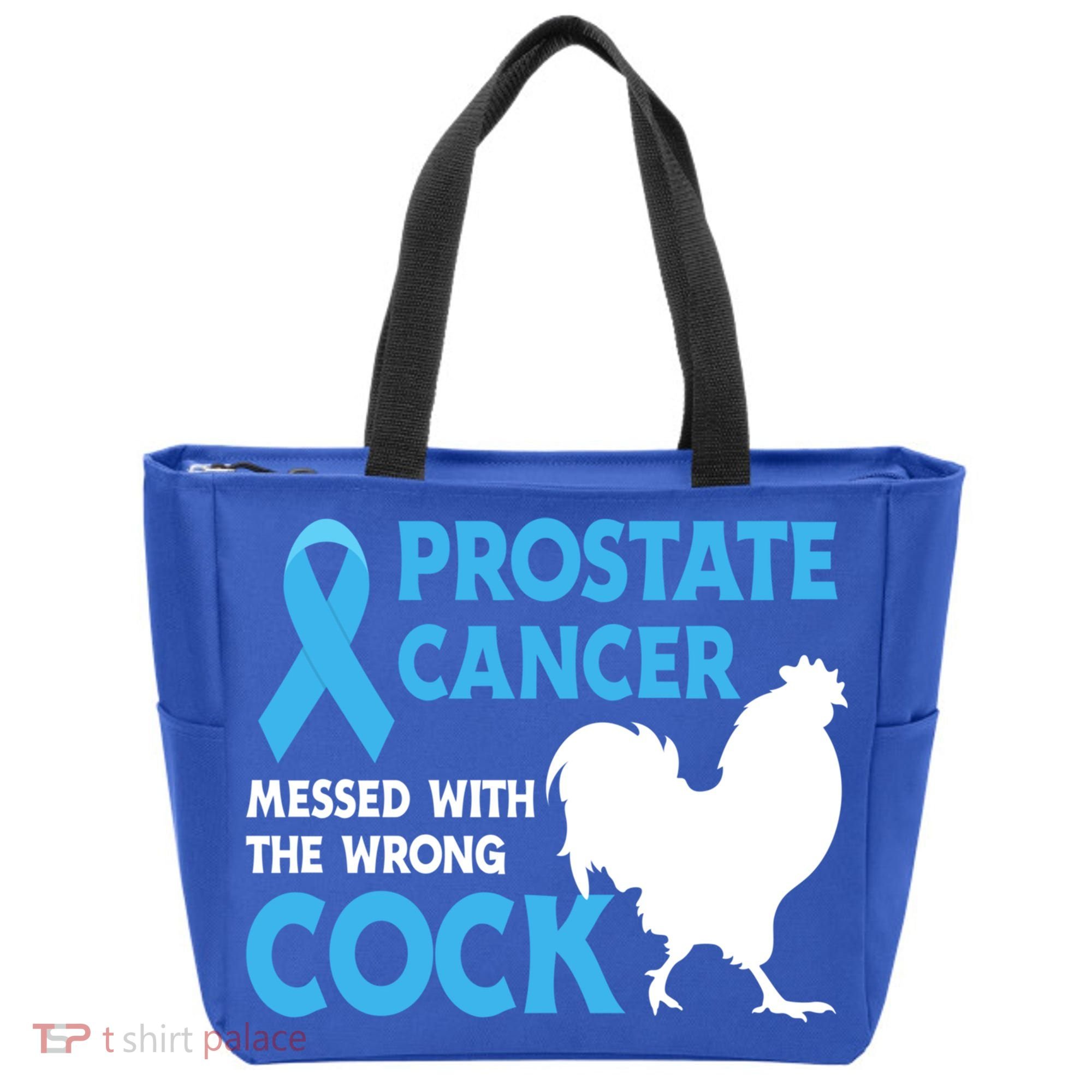 Prostate Cancer Messed With The Wrong Cock Cancer Awareness Gift Tote Bag