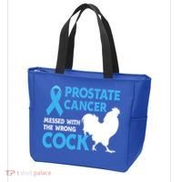Prostate Cancer Messed With The Wrong Cock Cancer Awareness Gift Tote Bag thumb 3