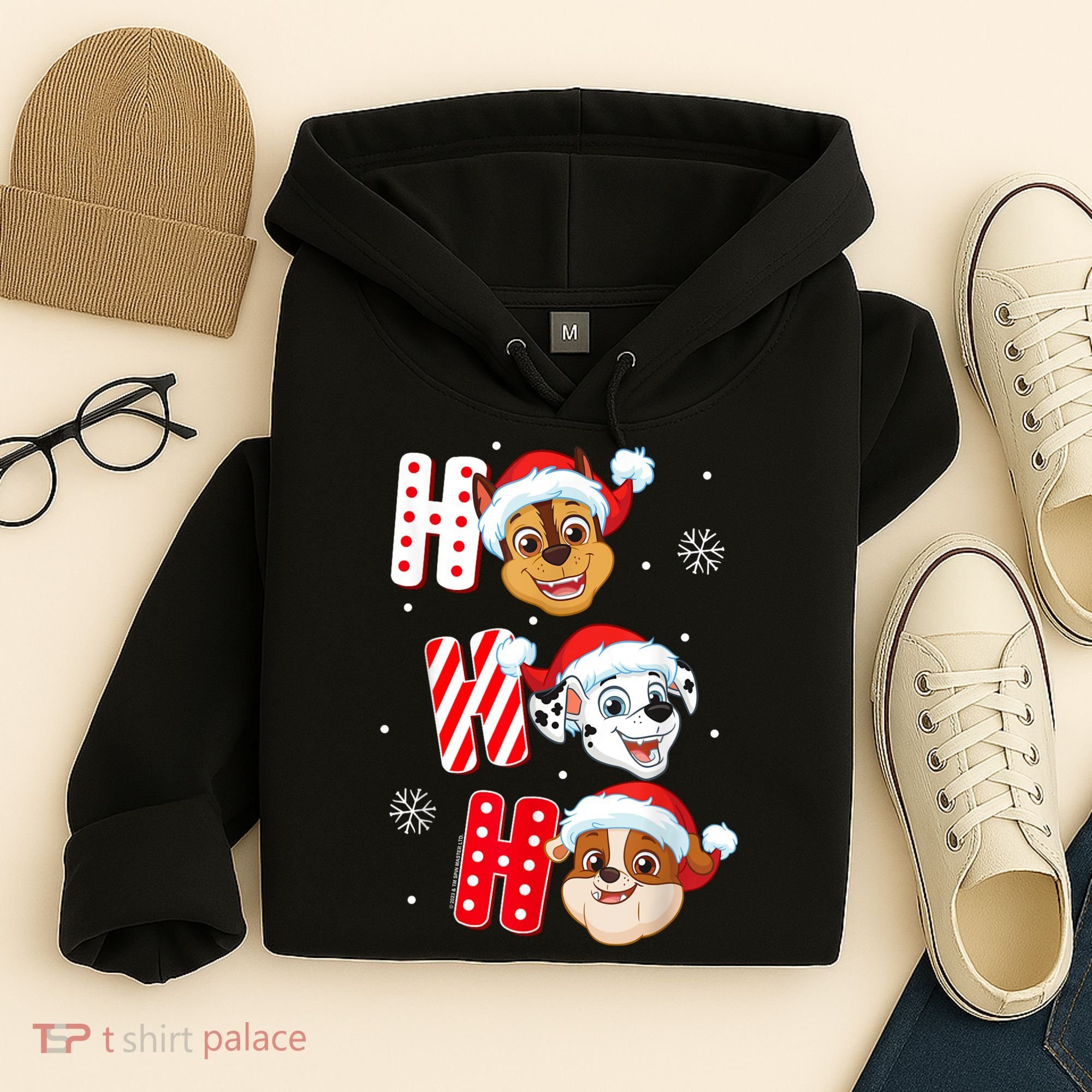 Pawpatrol Chase Marshall Rubble Christmas Santa Hats Hoodie