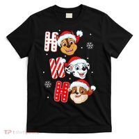 Pawpatrol Chase Marshall Rubble Christmas Santa Hats T-Shirt thumb 0