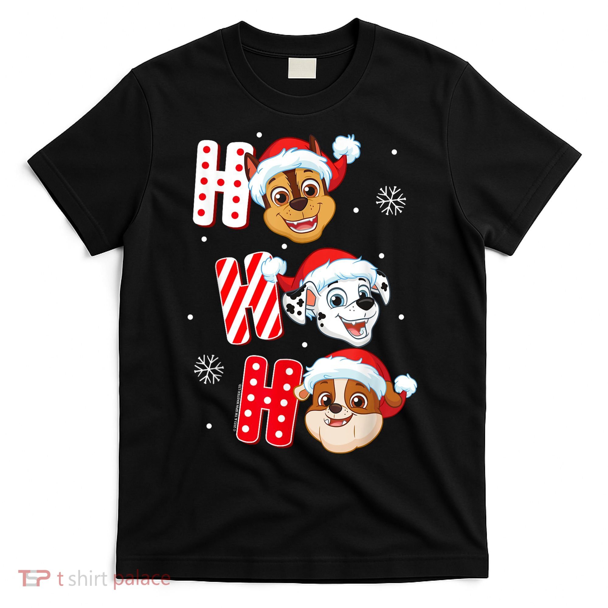 Pawpatrol Chase Marshall Rubble Christmas Santa Hats T-Shirt