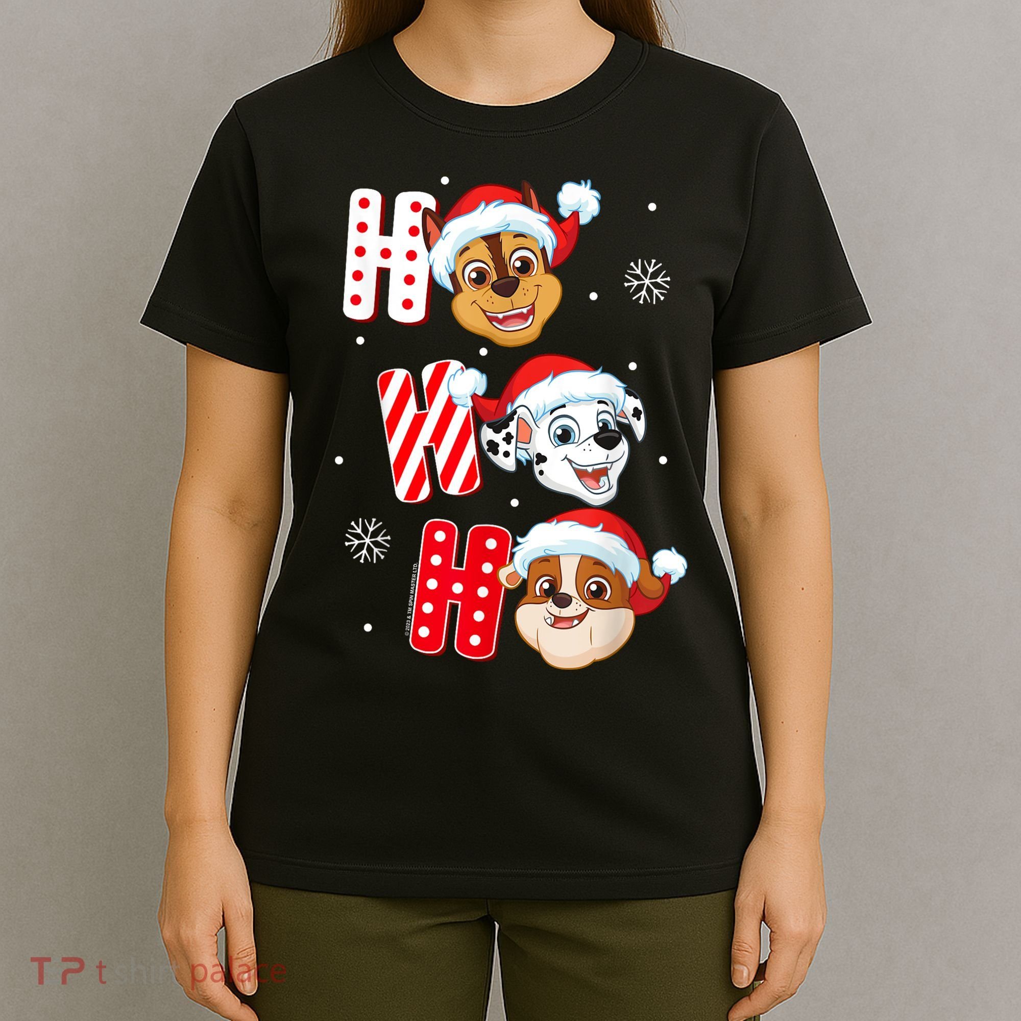 Pawpatrol Chase Marshall Rubble Christmas Santa Hats T-Shirt