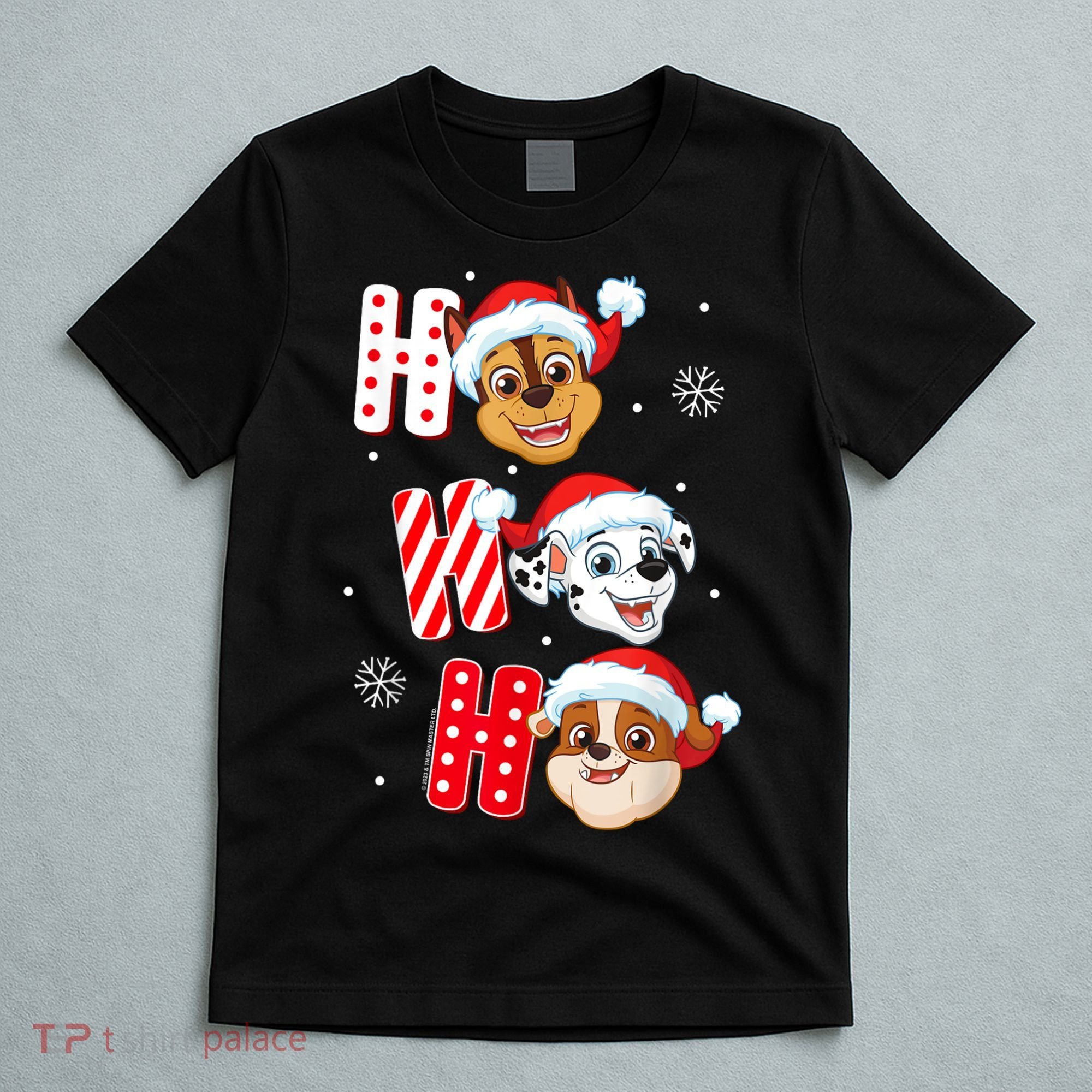 Pawpatrol Chase Marshall Rubble Christmas Santa Hats T-Shirt