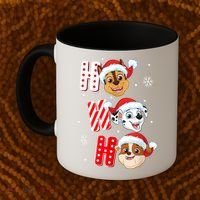 Pawpatrol Chase Marshall Rubble Christmas Santa Hats Coffee Mug thumb 2