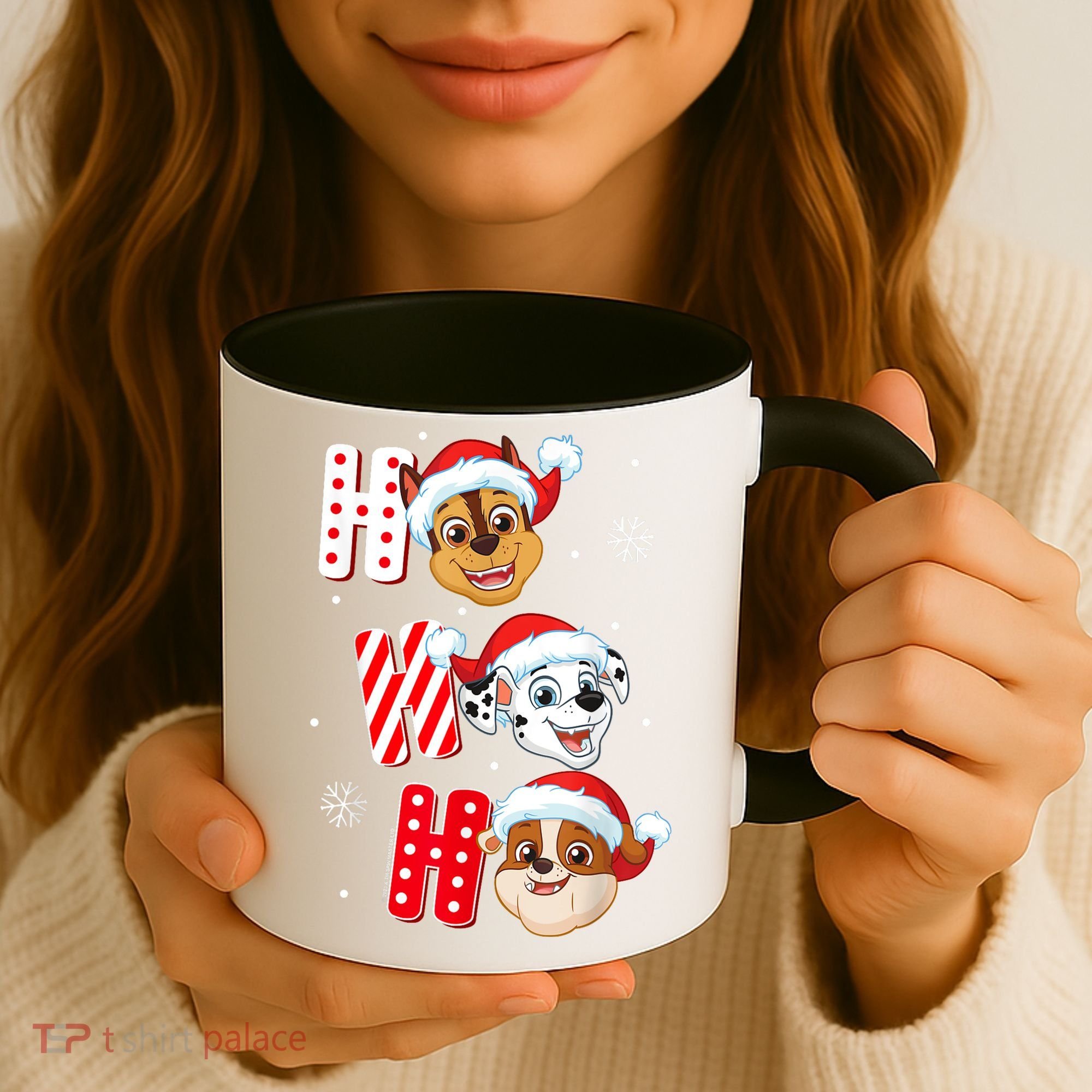 Pawpatrol Chase Marshall Rubble Christmas Santa Hats Coffee Mug