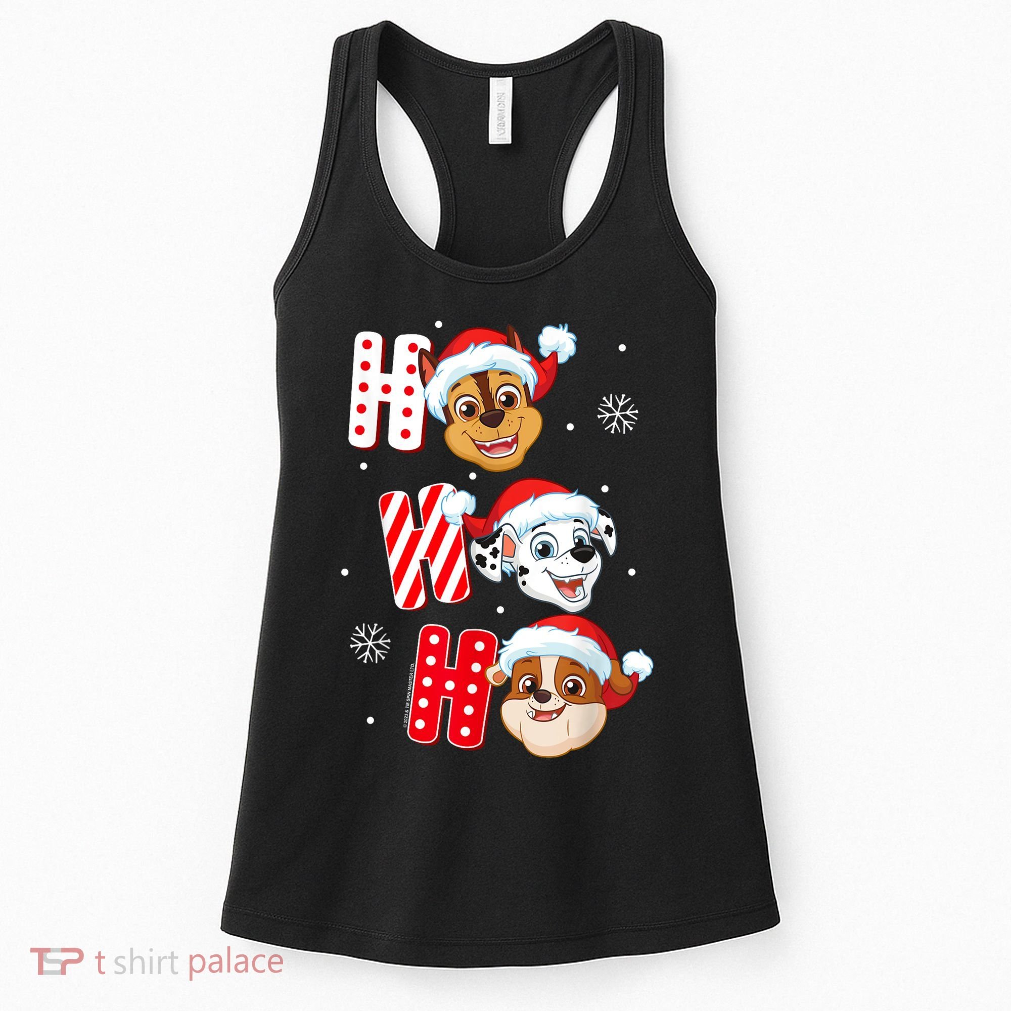 Pawpatrol Chase Marshall Rubble Christmas Santa Hats Women's Tank Top