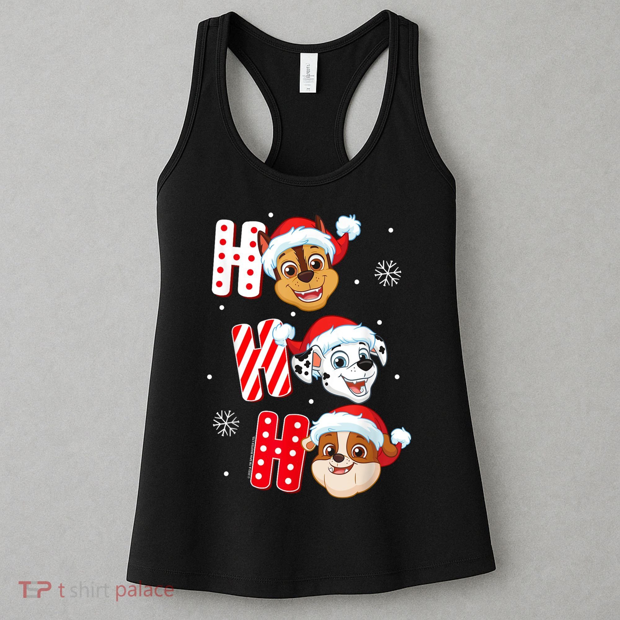 Pawpatrol Chase Marshall Rubble Christmas Santa Hats Women's Tank Top