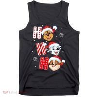 Pawpatrol Chase Marshall Rubble Christmas Santa Hats Tank Top thumb 0