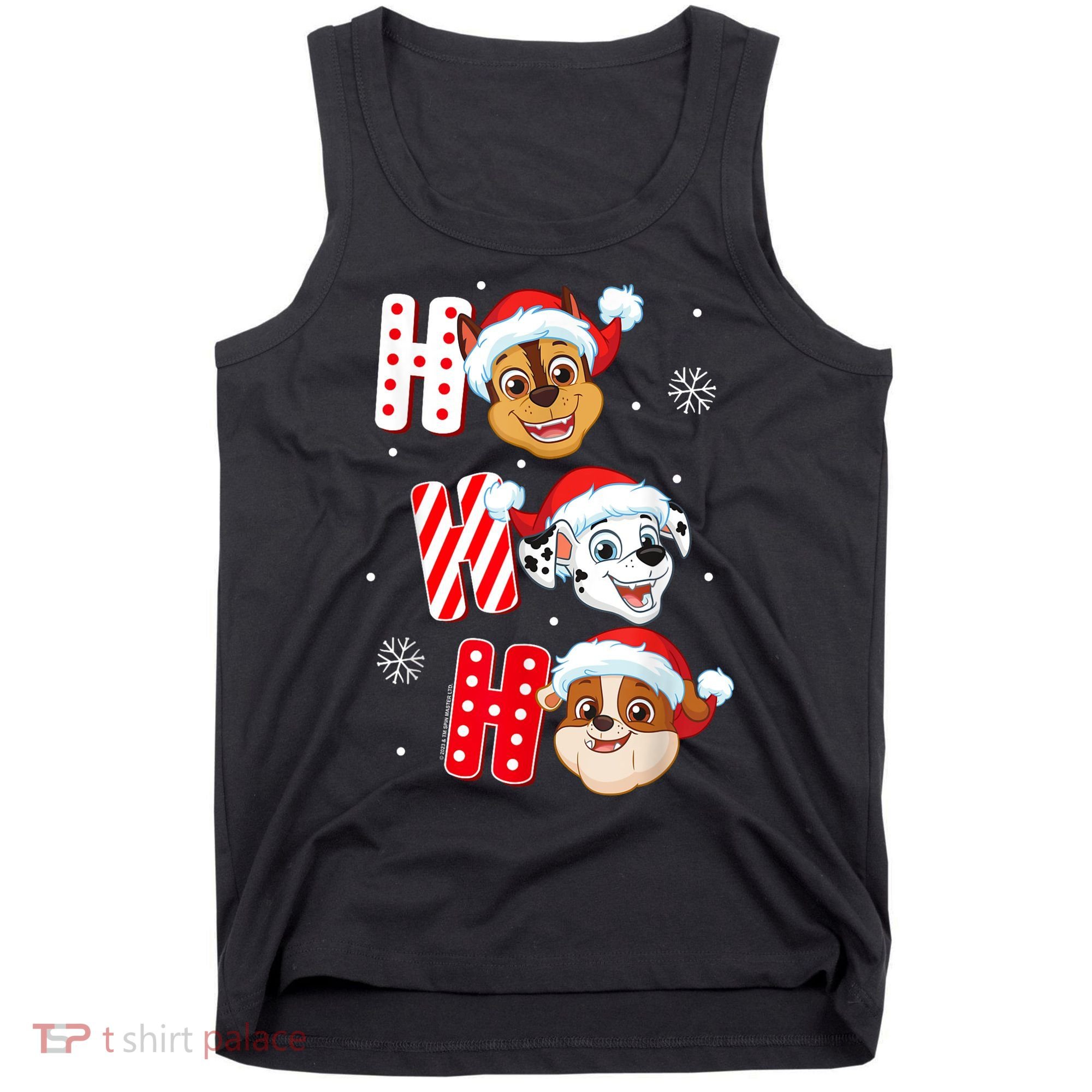 Pawpatrol Chase Marshall Rubble Christmas Santa Hats Tank Top