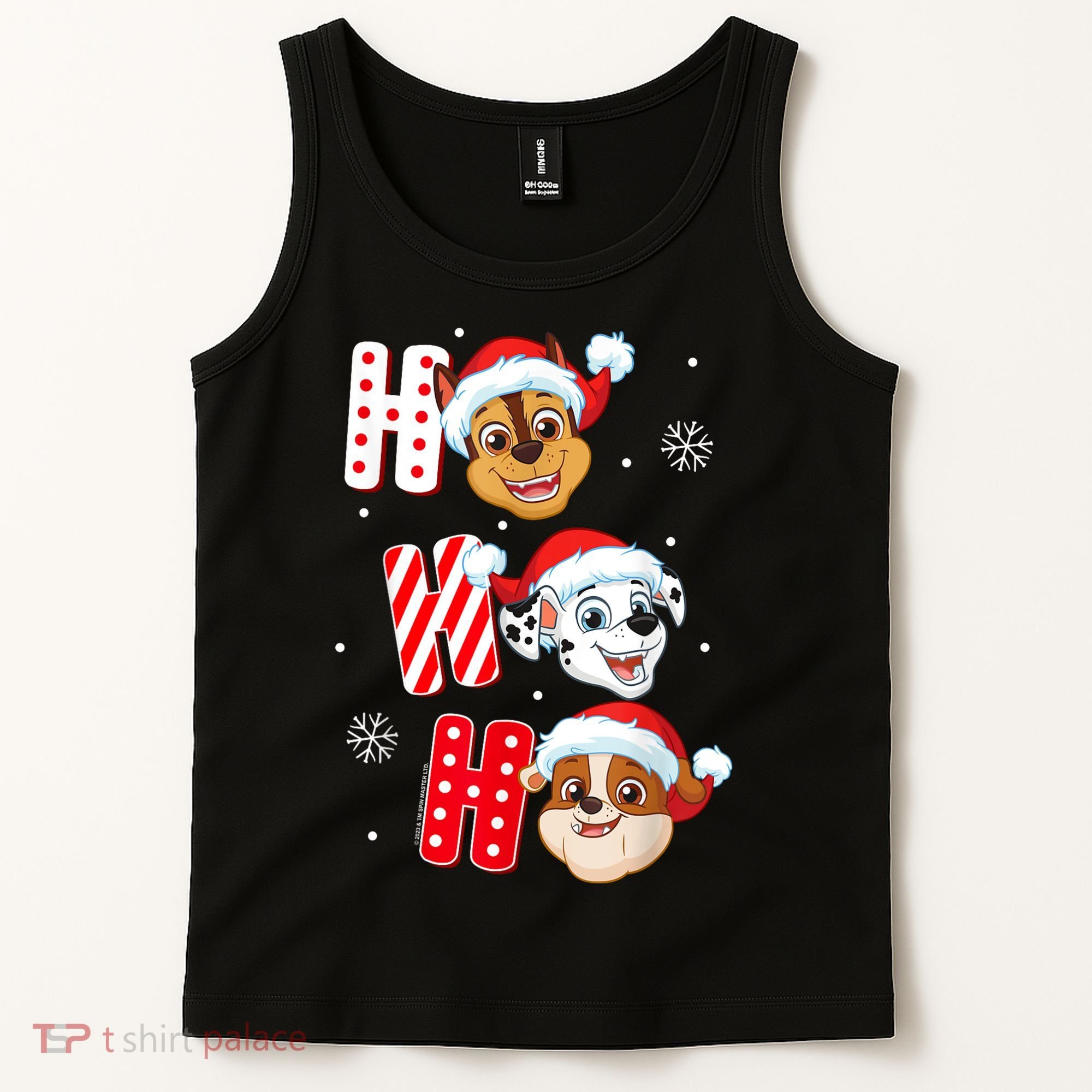 Pawpatrol Chase Marshall Rubble Christmas Santa Hats Tank Top