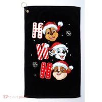 Pawpatrol Chase Marshall Rubble Christmas Santa Hats Golf Towel thumb 0