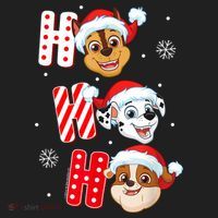 Pawpatrol Chase Marshall Rubble Christmas Santa Hats Golf Towel thumb 3