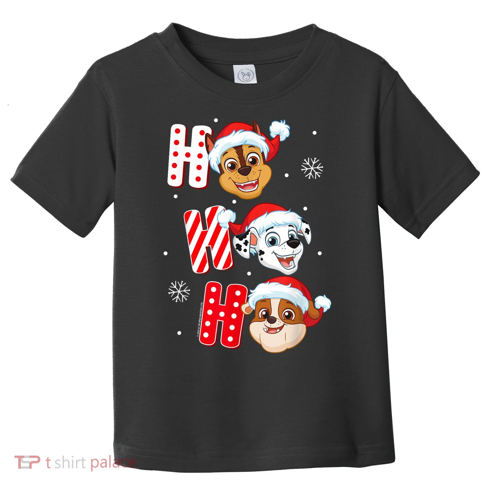 Pawpatrol Chase Marshall Rubble Christmas Santa Hats Toddler T-Shirt