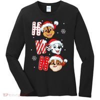 Pawpatrol Chase Marshall Rubble Christmas Santa Hats Women's Long Sleeve Shirt thumb 0