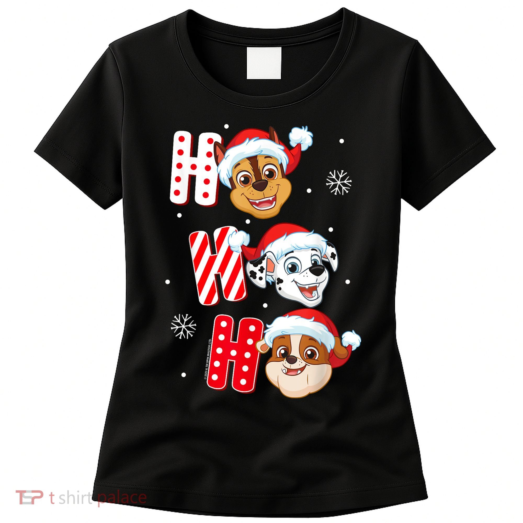 Pawpatrol Chase Marshall Rubble Christmas Santa Hats Women's T-Shirt
