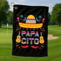 Papa Cito Mexican Costume For Dad Papa Father Cute Gift Golf Towel thumb 1