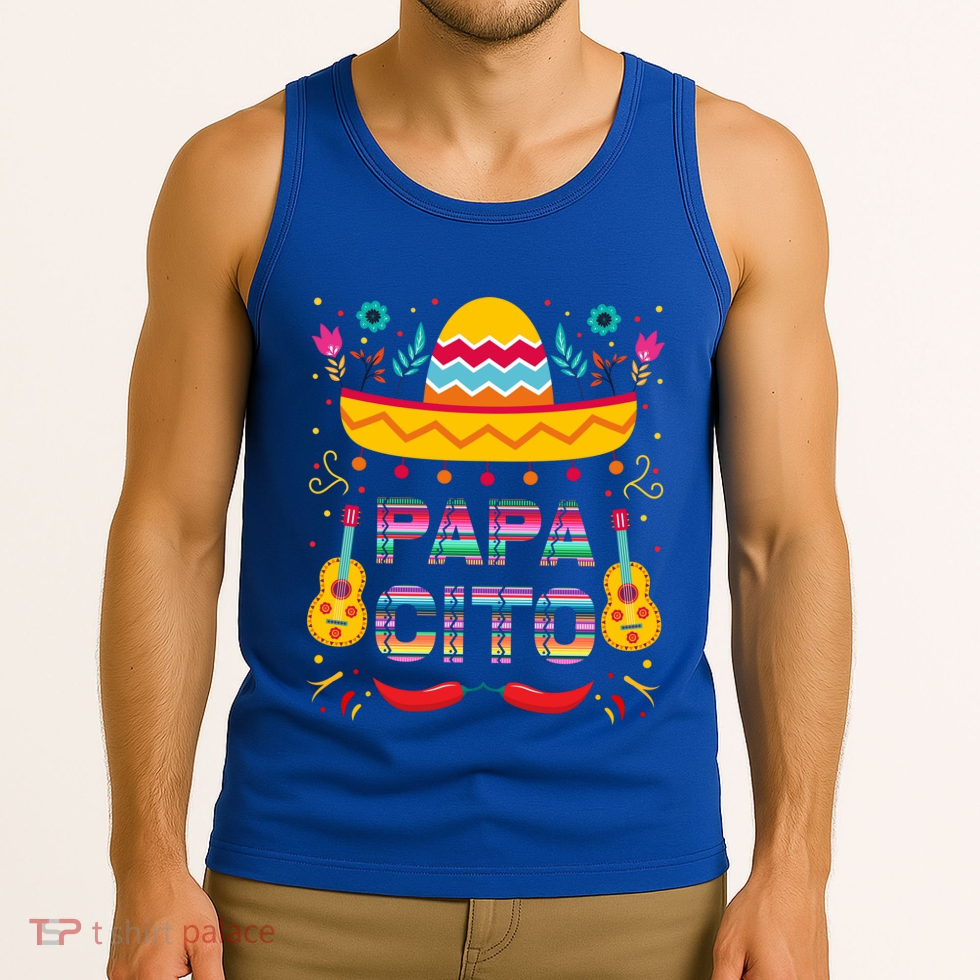 Papa Cito Mexican Costume For Dad Papa Father Cute Gift Tank Top