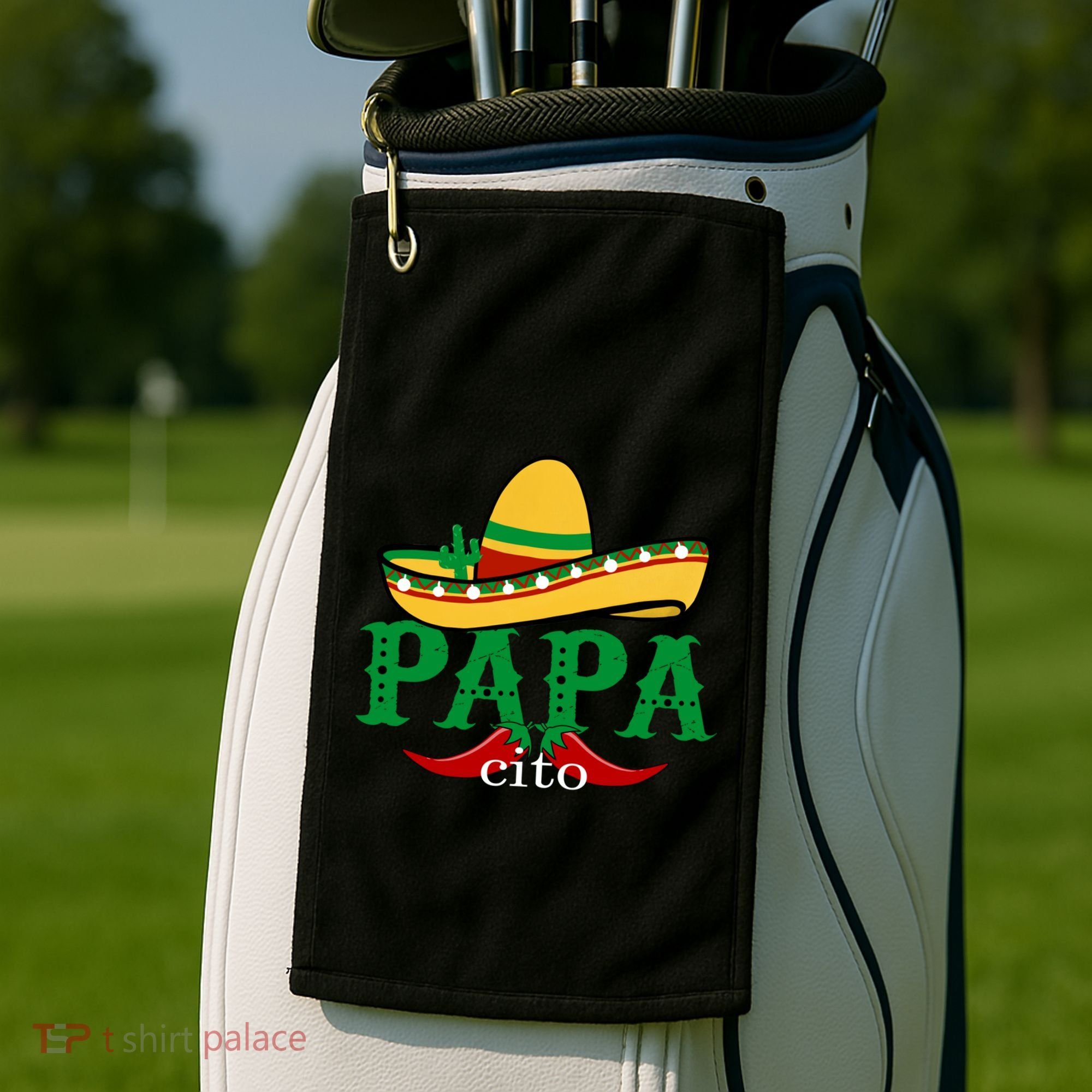 Papa Cito Mexican Sombrero Cinco De Mayo Gift Golf Towel