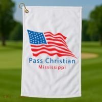 Pass Christian Mississippi Golf Towel thumb 1
