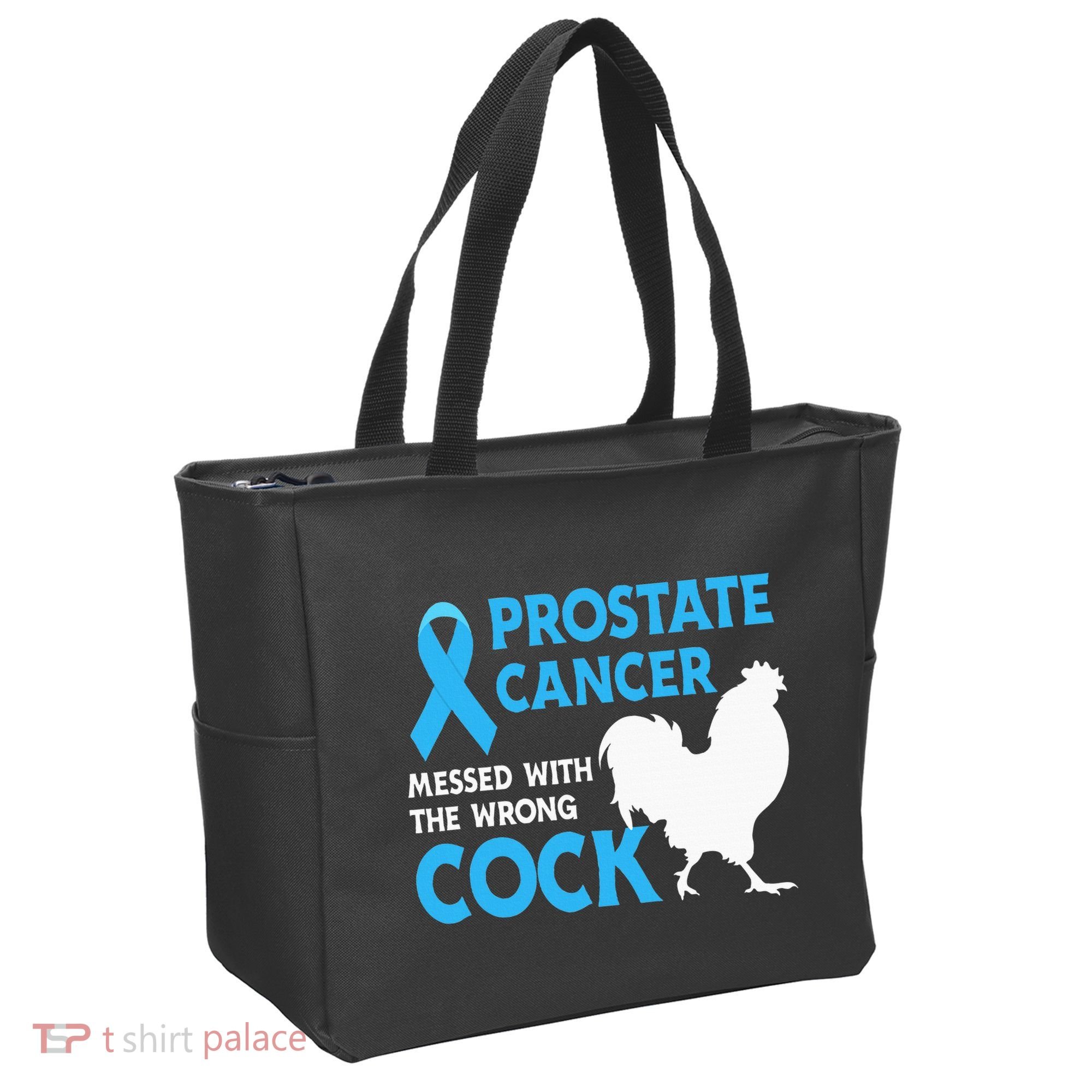 Prostate Cancer Messed With The Wrong Cock Cancer Awareness Tote Bag