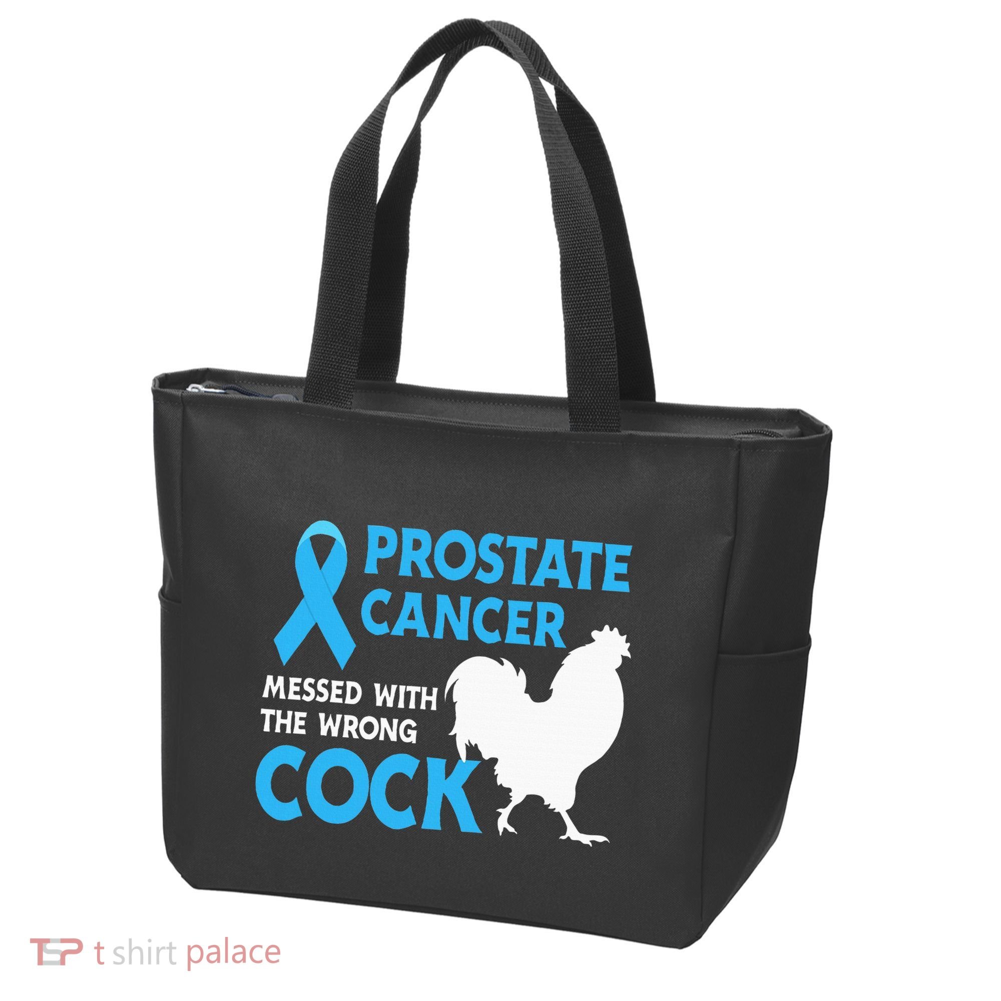 Prostate Cancer Messed With The Wrong Cock Cancer Awareness Tote Bag