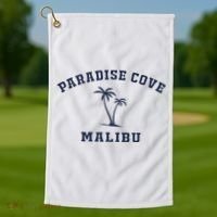 Paradise Cove Malibu Paradise Cove Beach CA California Golf Towel thumb 1